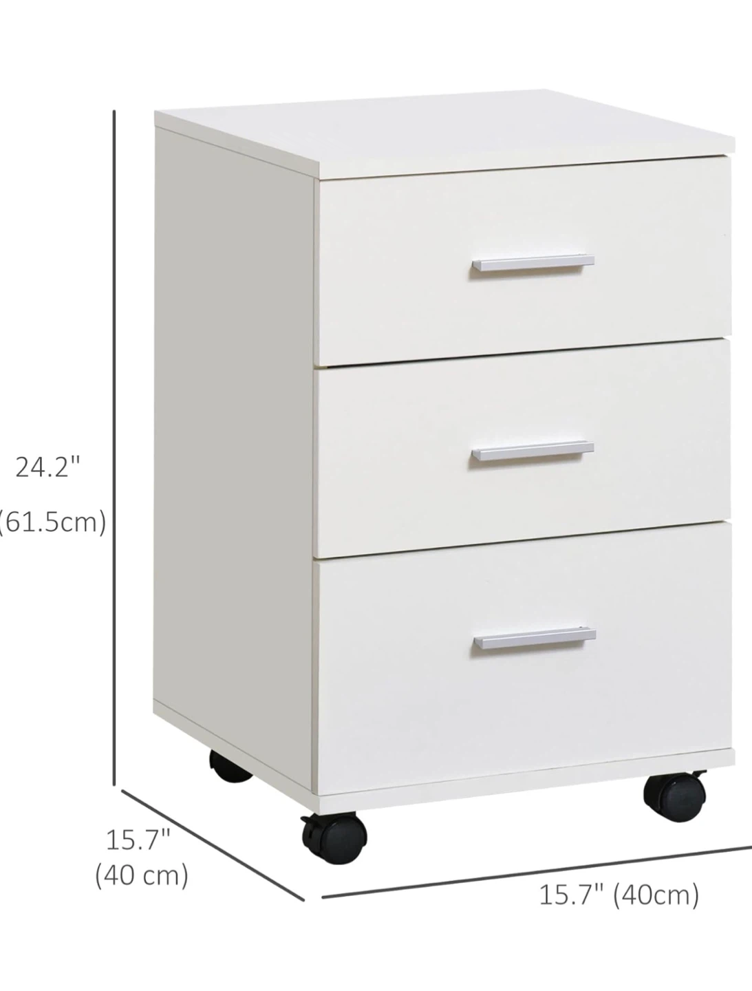 Small File Cabinet with 3 Drawers and Lock - photo 3