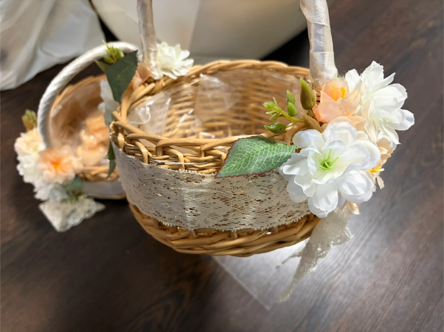 Set of 2 Flower Girl Baskets (Free: new petals!) - photo 2