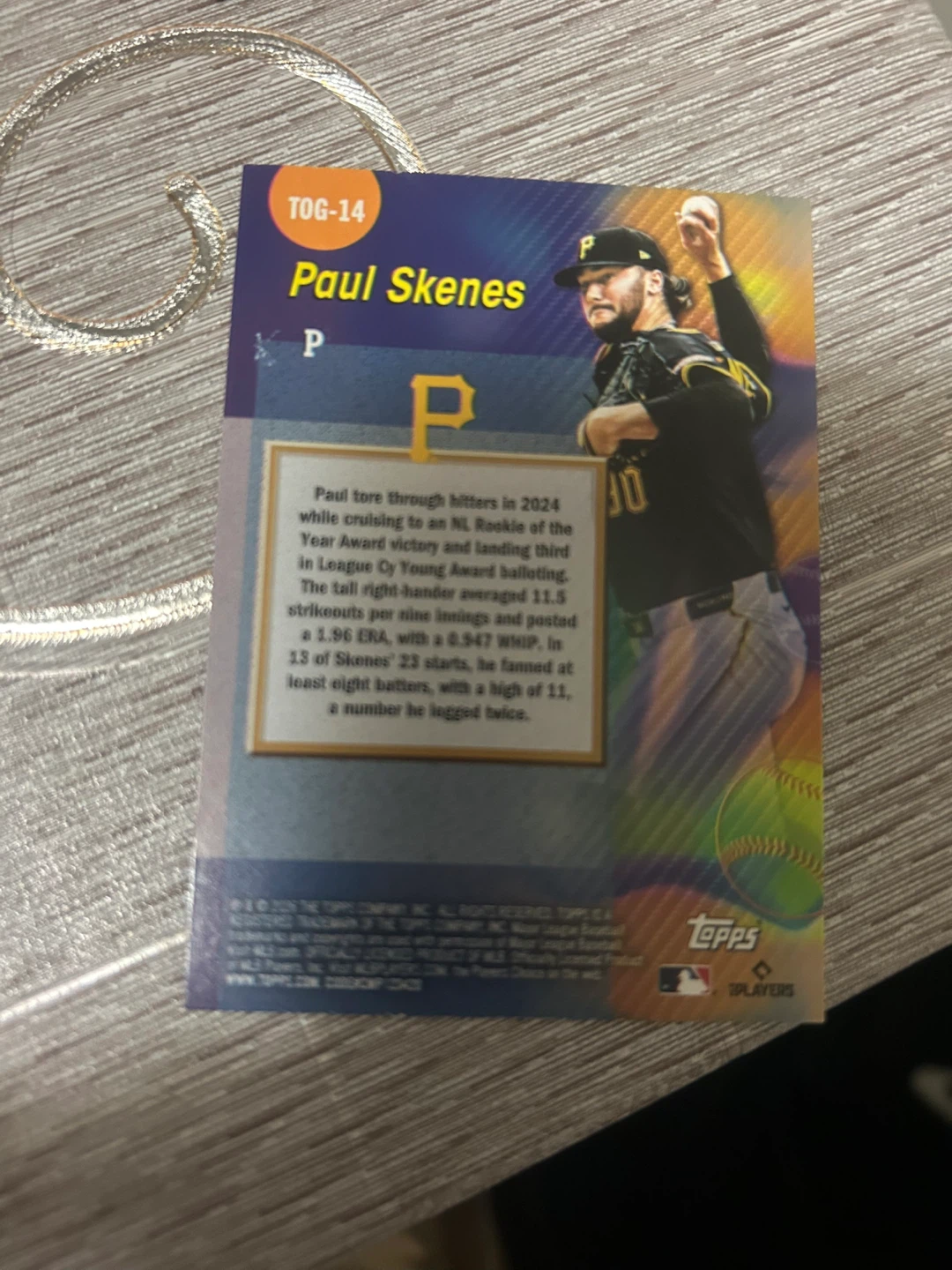 Paul Skenes 2024 Topps Titans of the Game Baseball Card - photo 2