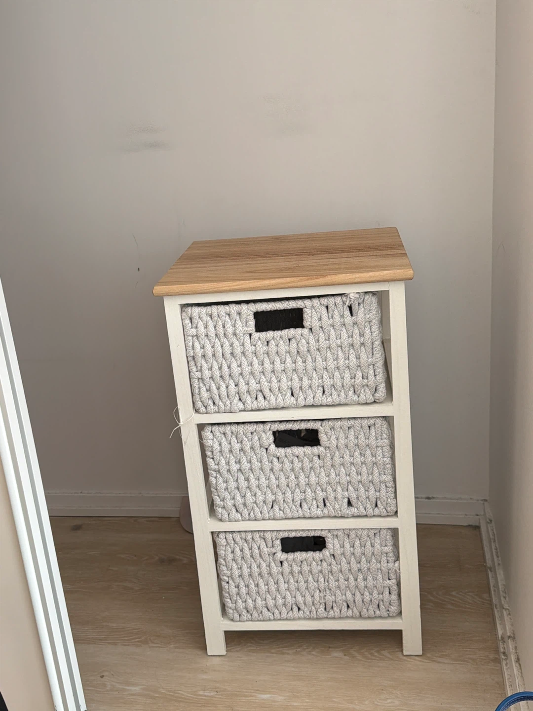3-Drawer Storage Unit with Woven Baskets - photo 2