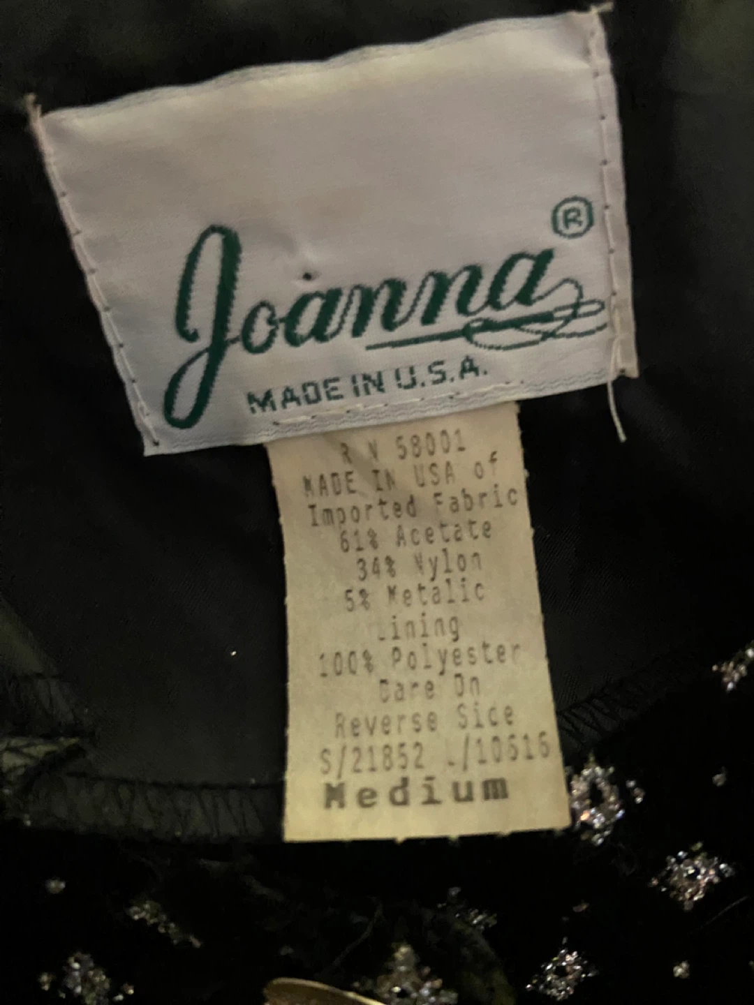 Joanna Women's Black & Silver Geometric Jacket - Medium - photo 3