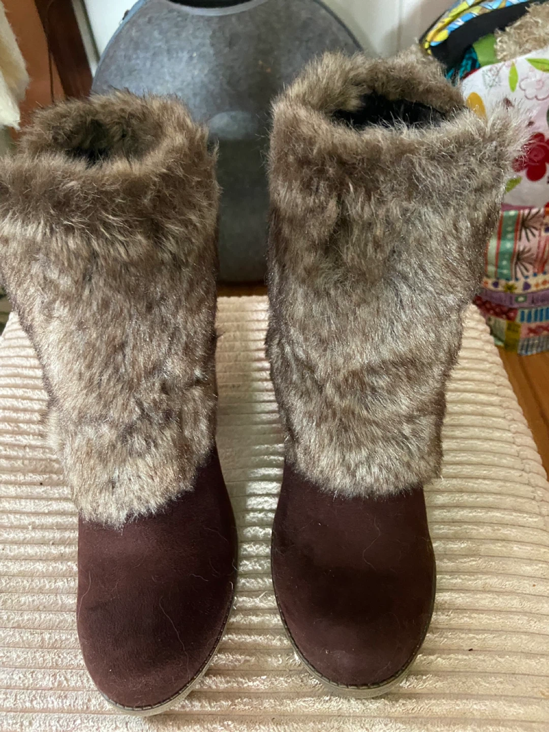 Bzees Fur Boot Style 199120 Java Size 8