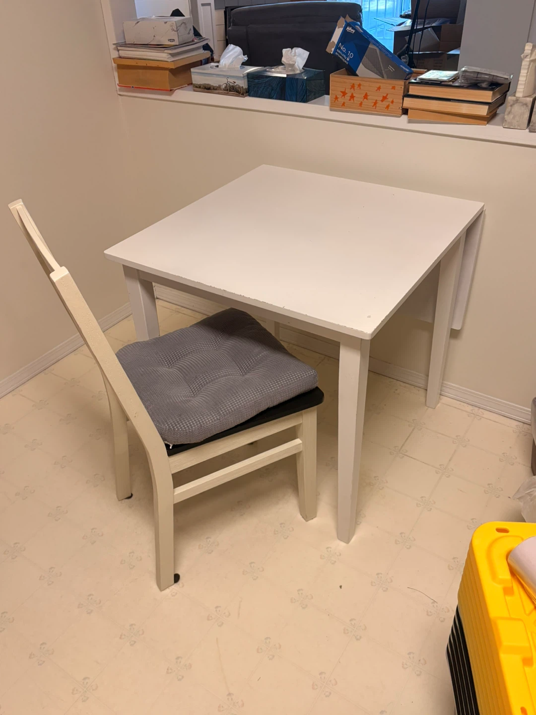 White Drop Leaf Dining Table