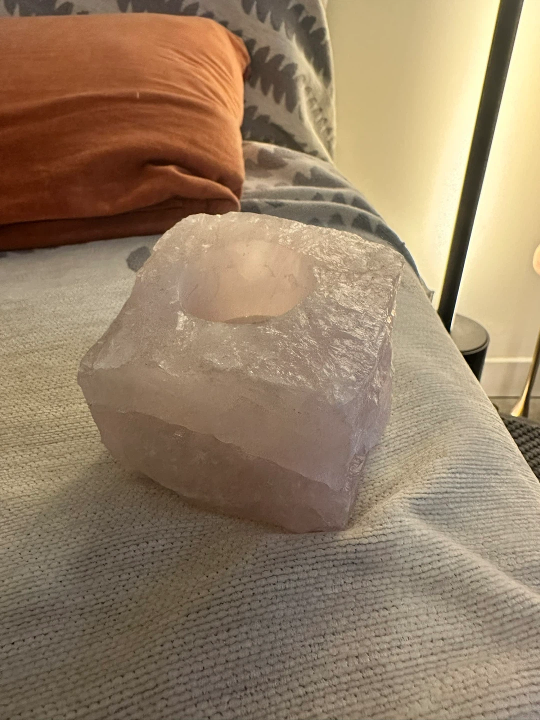 Rose Quartz Crystal Tealight Holder - photo 2