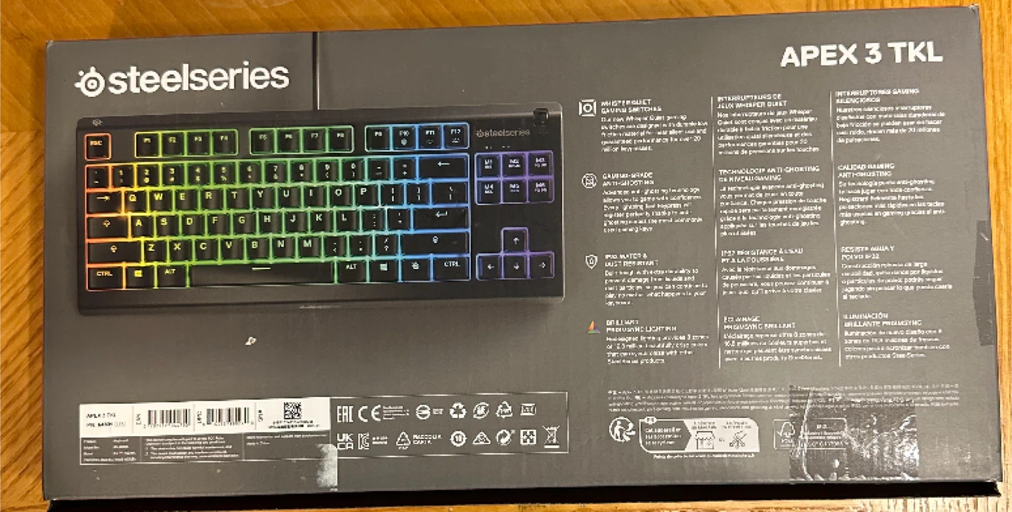 SteelSeries Apex 3 TKL Gaming Keyboard - photo 2