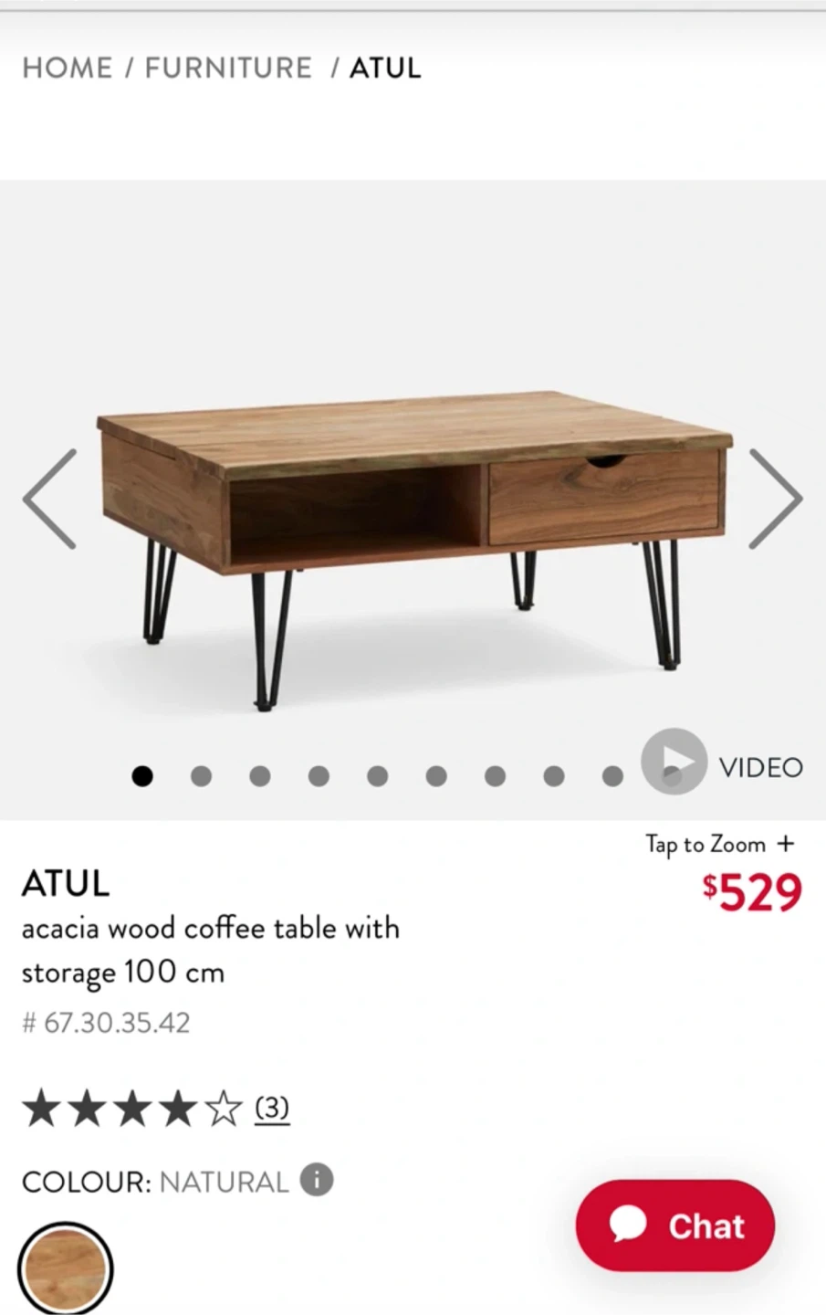 Structurbe Coffee Table with storage