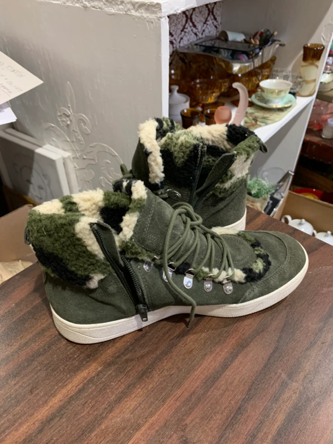 Steve Madden Women's Camo & Shearling Winter Boots