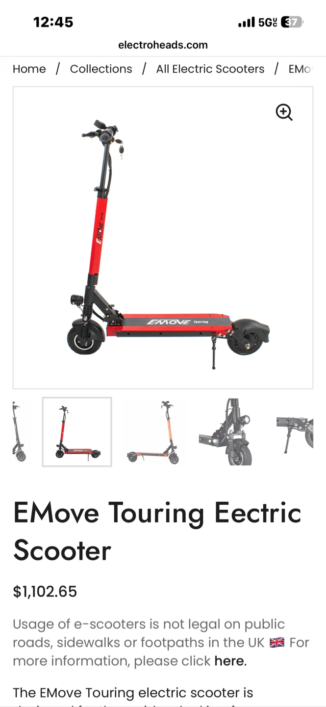 EMOVE Touring scooter (open to offers)