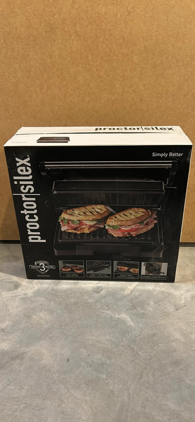 Proctor Silex 2-in-1 Panini and Grill Press