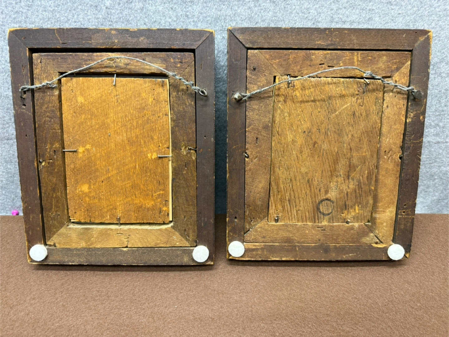Antique Couple Portrait Photos Wood Frames - photo 3