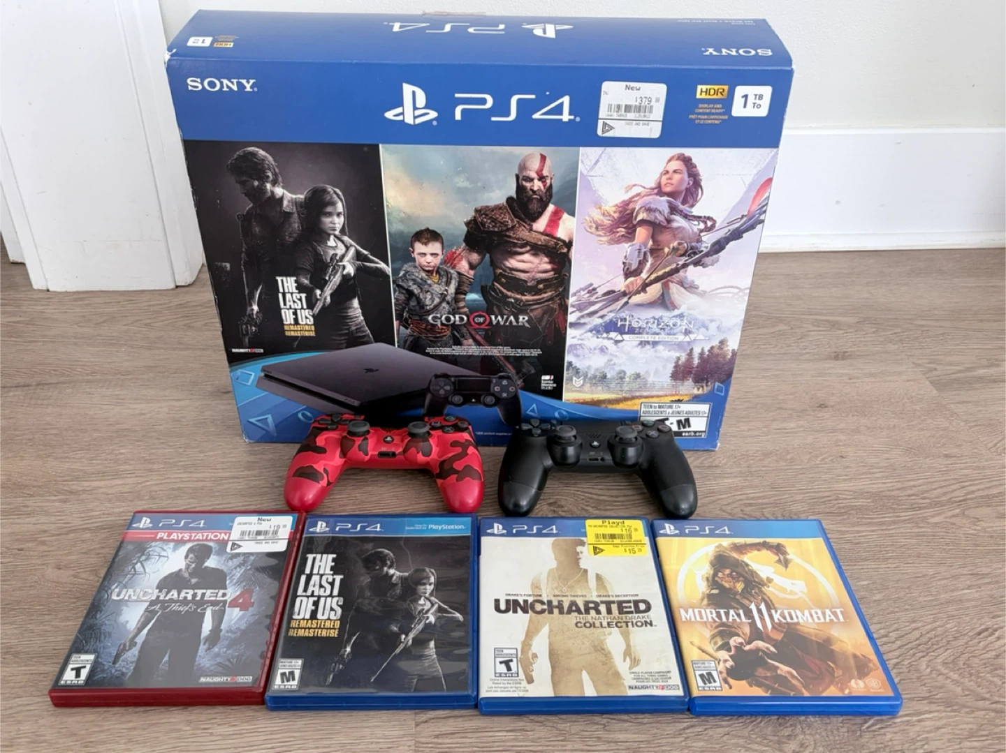 Ps4 1tb with 2 controllers and games
