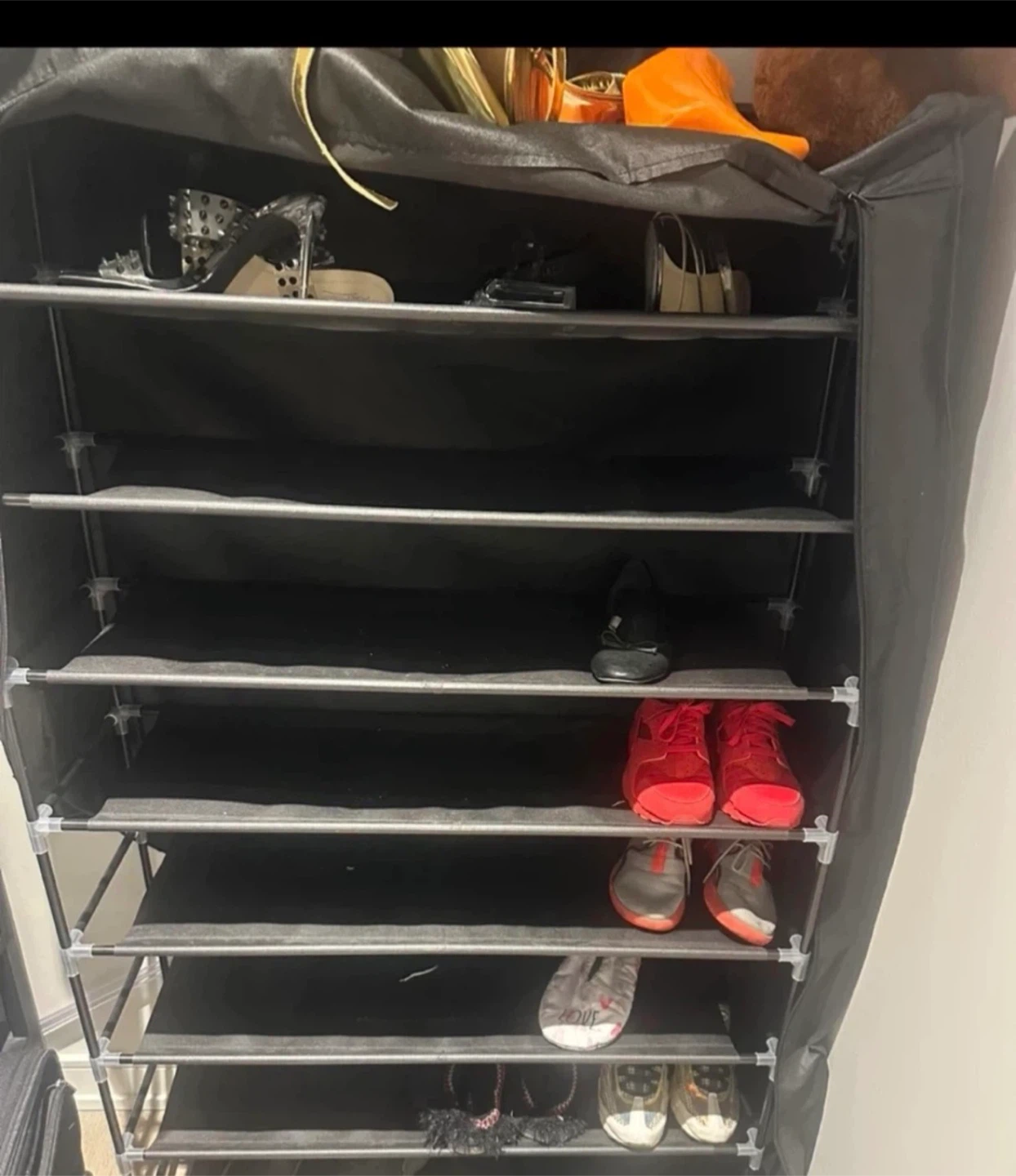 8-Tier Shoe Rack Organizer with Cover