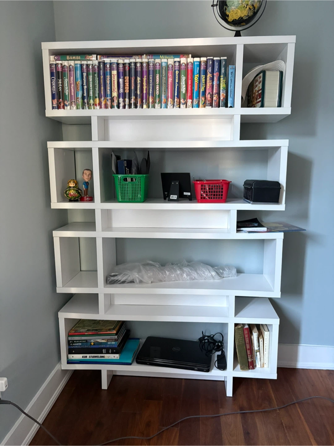 Wade Logan White Modern Bookshelf