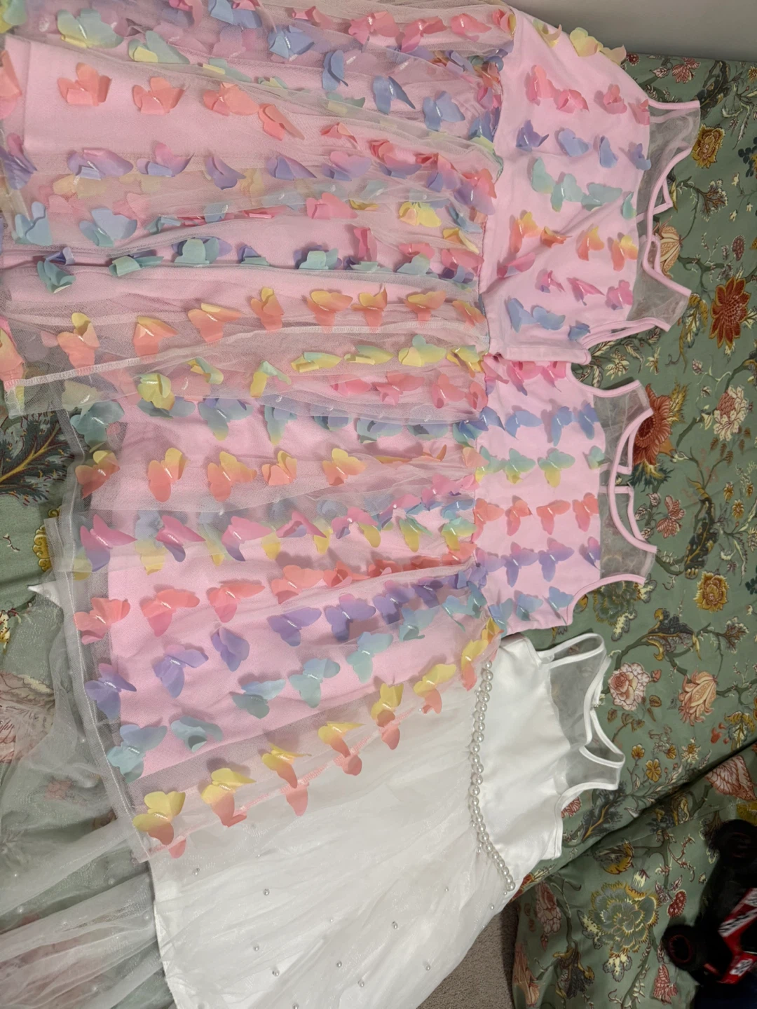 Kids Dresses - Pink Butterfly & White Pearl - photo 2