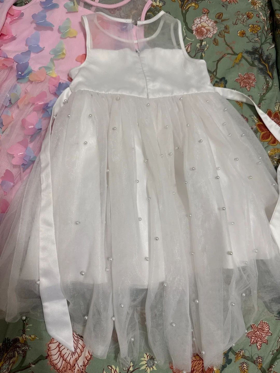 Kids Dresses - Pink Butterfly & White Pearl - photo 3
