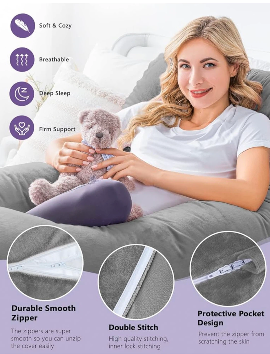 Factory Sealed Meiz Full Body Pillow for Pregnancy - photo 4