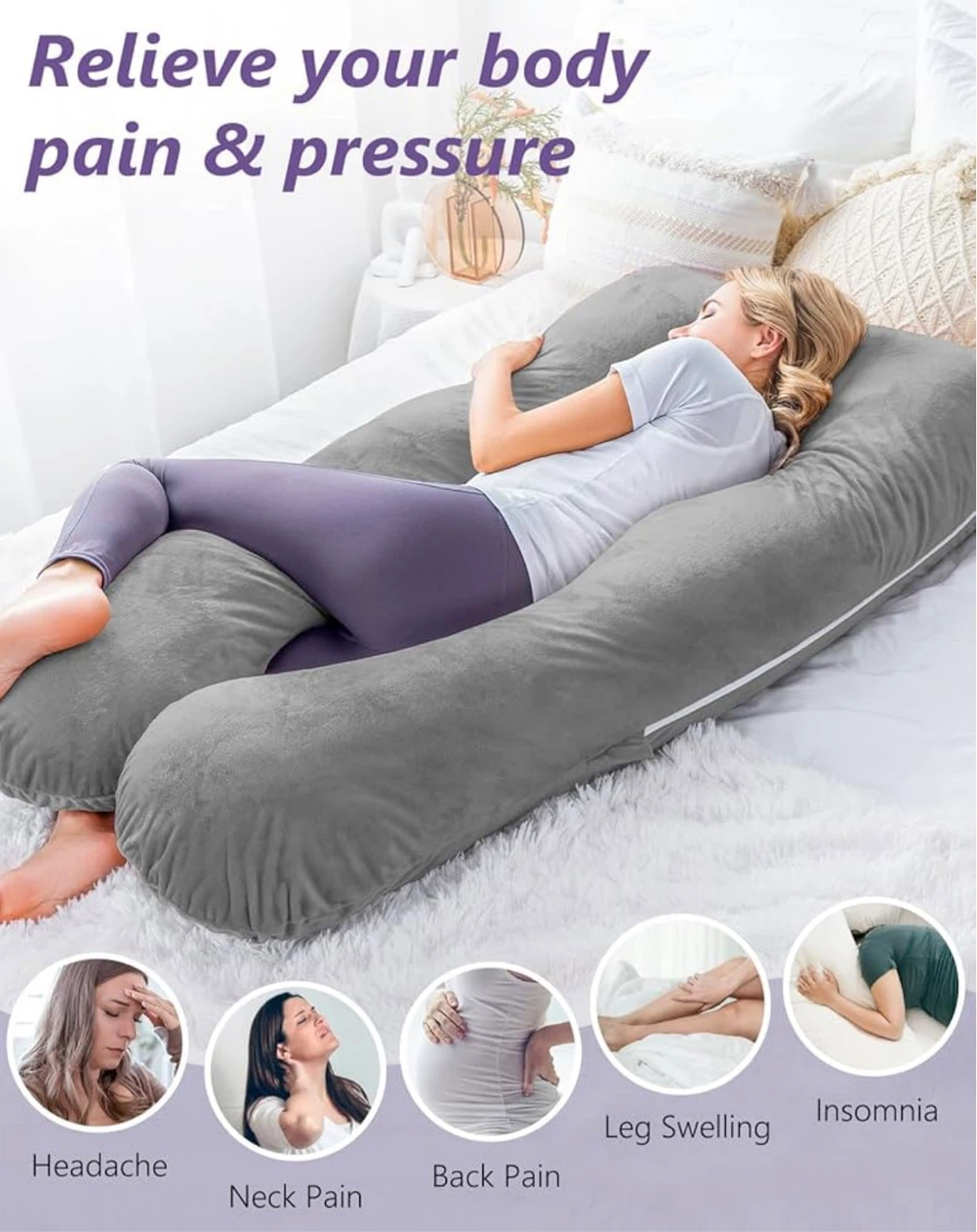 Factory Sealed Meiz Full Body Pillow for Pregnancy - photo 2