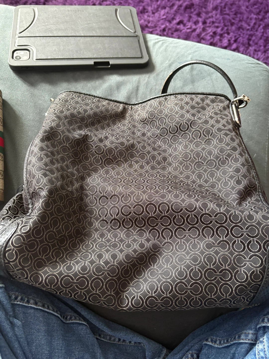Coach Monogram Hobo Shoulder Bag
