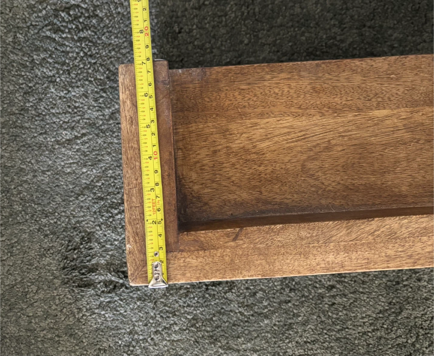 Wooden Wall Shelf with 4 Hooks - photo 4