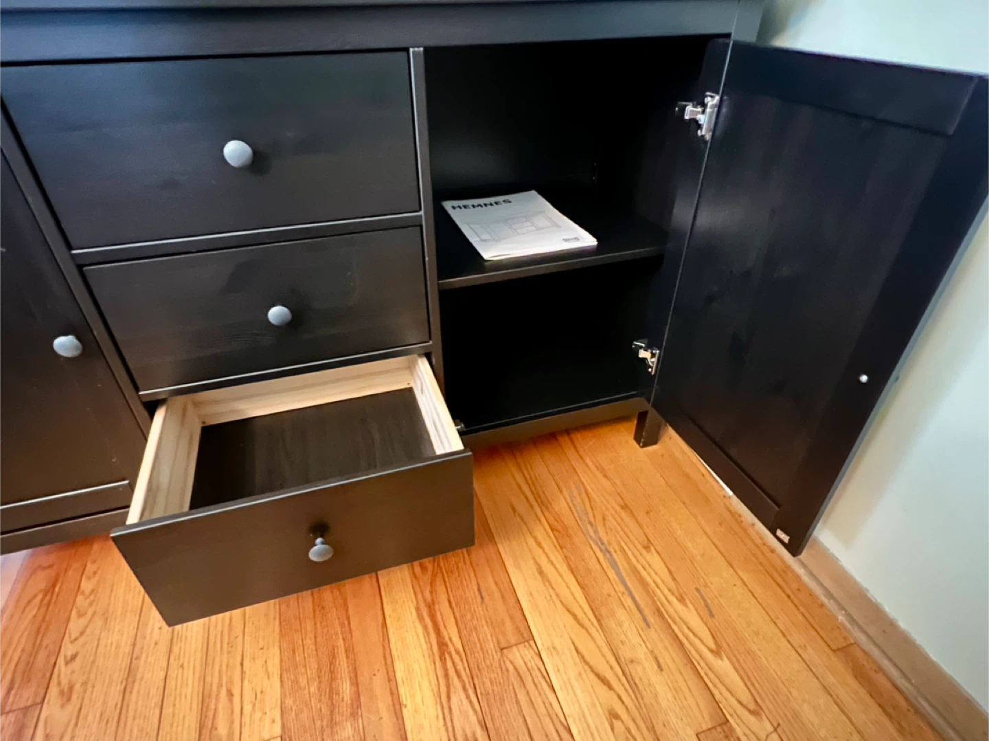 Dark brown IKEA Hemnes Buffet, excellent storage! - photo 3