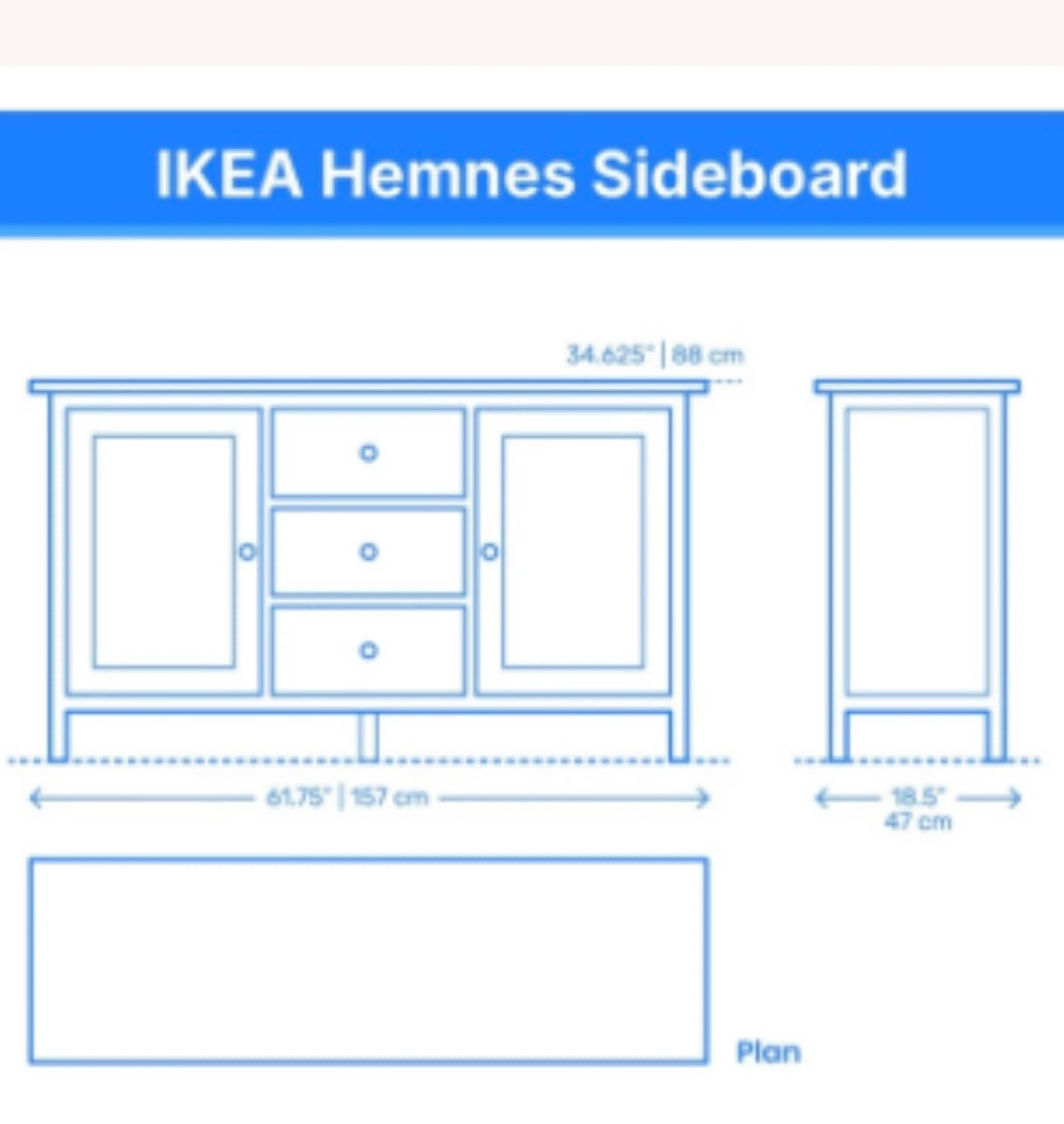 Dark brown IKEA Hemnes Buffet, excellent storage! - photo 4