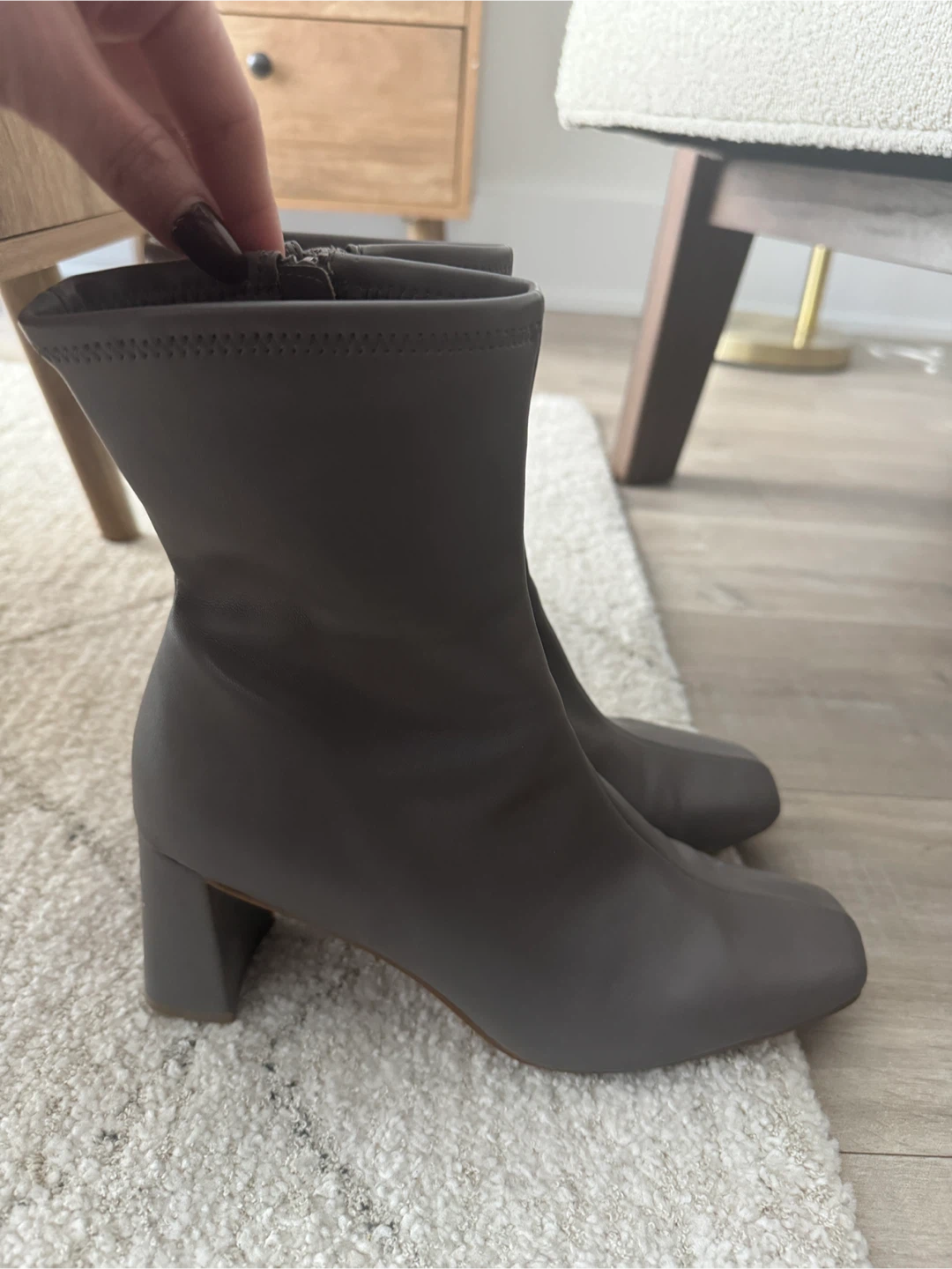 Grey Ankle Boots