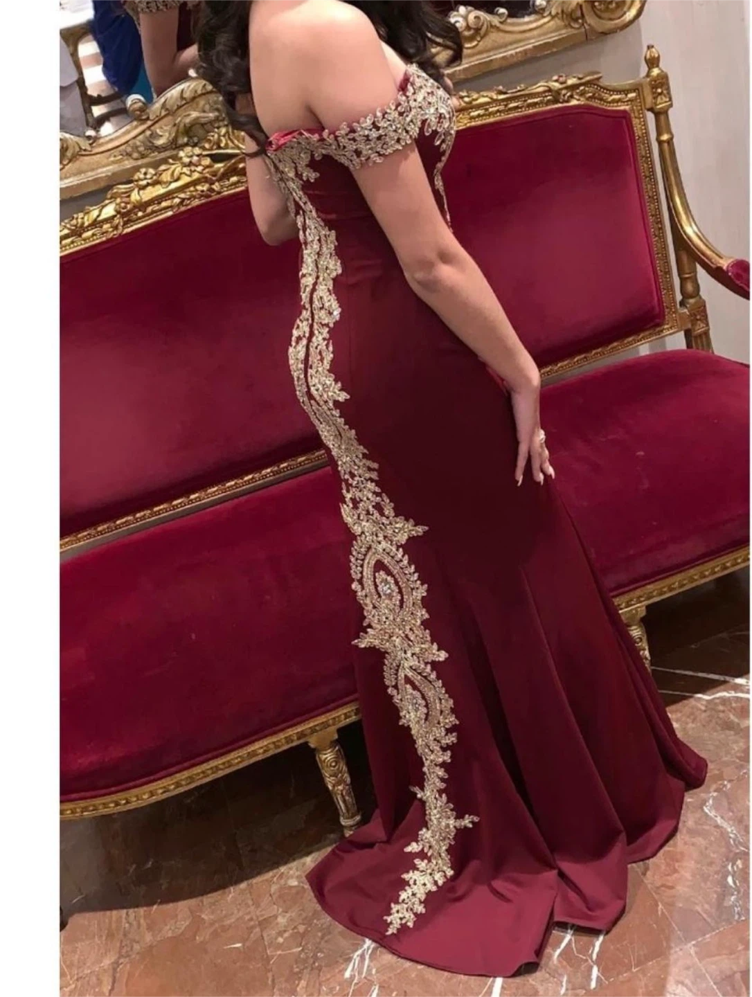 Cindy Evening Gown - Burgundy, Size XS - photo 3