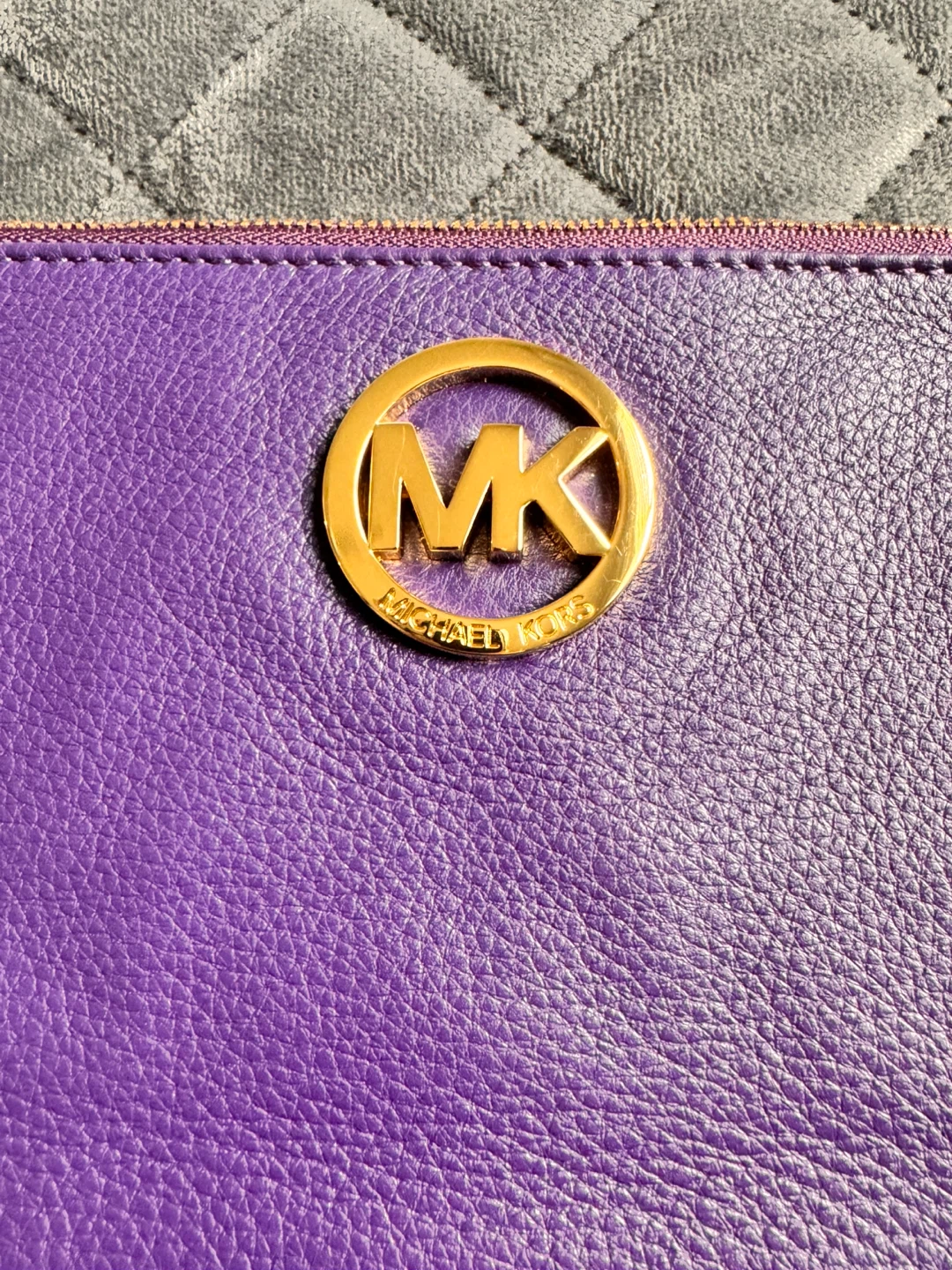 Michael Kors Purple Leather Wristlet Clutch - photo 2