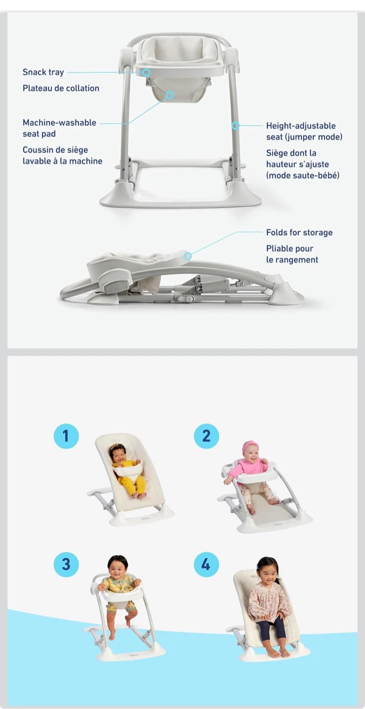Graco 4-in-1 Infant Jumper & High Chair - photo 2