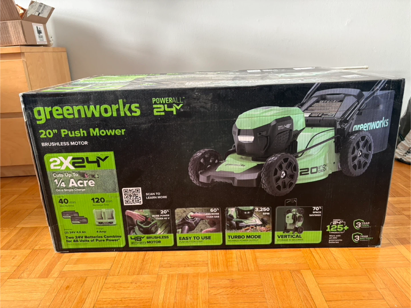 Greenworks 20" 24V Push Mower - Brushless Motor - photo 3