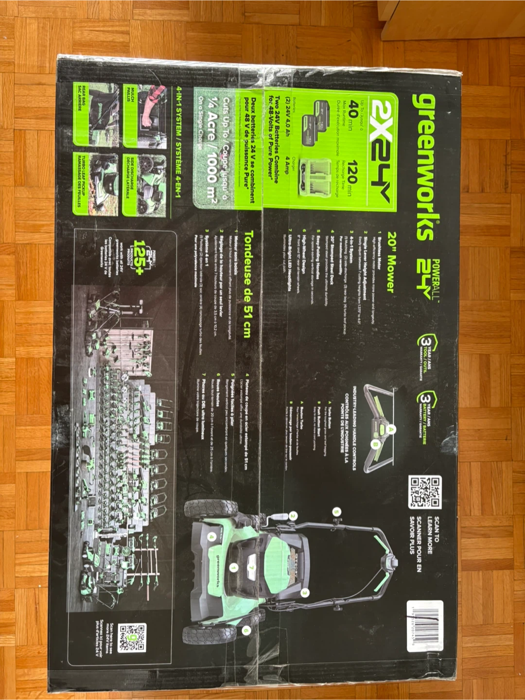 Greenworks 20" 24V Push Mower - Brushless Motor - photo 4