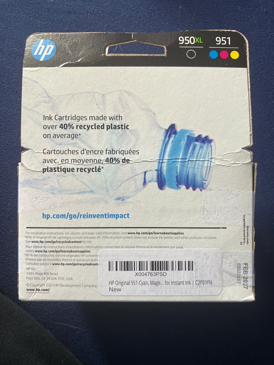 HP 950XL 951XL Ink Cartridges - Cyan, Magenta, Yellow, Black - photo 2