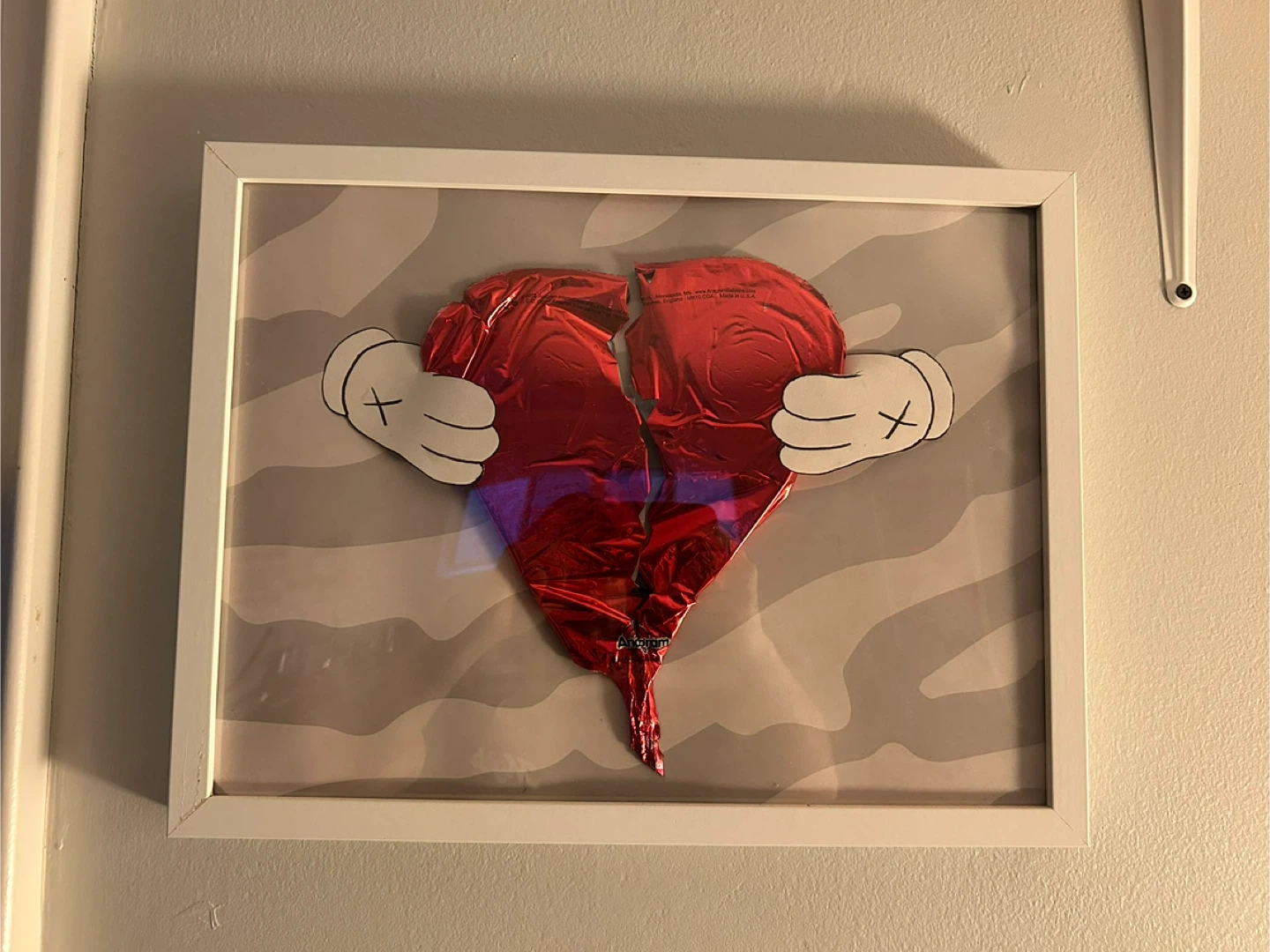 Broken Heart Foil Balloon Framed Art