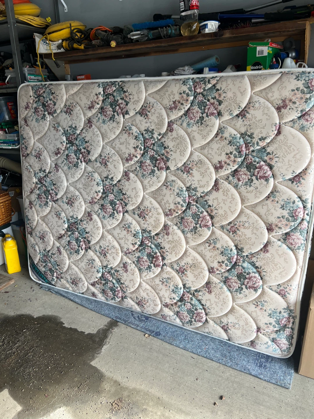 Queen Size Mattress, Box spring plus frame