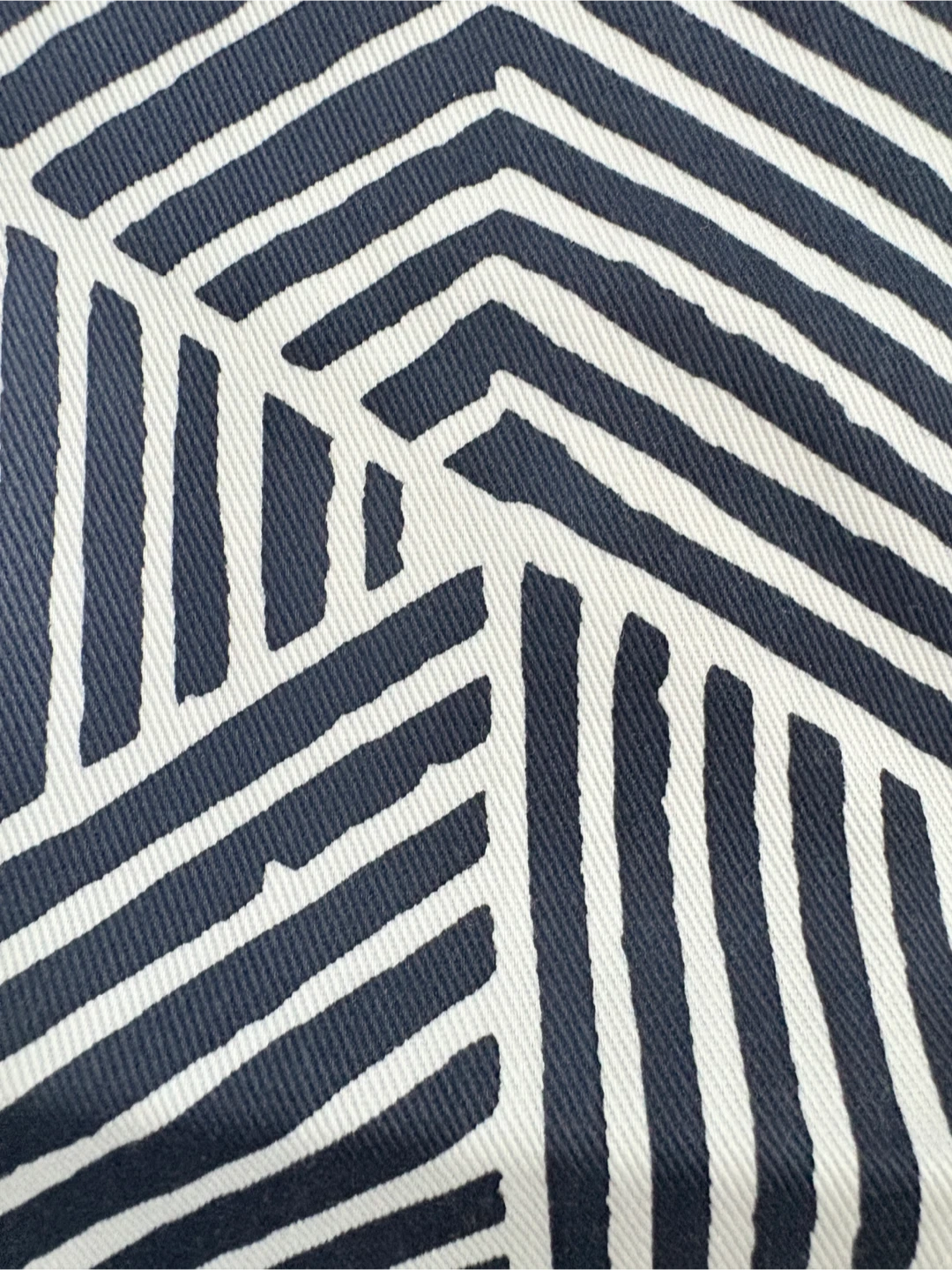 IKEA Curtains 145x250 cm Navy and White Geometric Pattern - photo 3