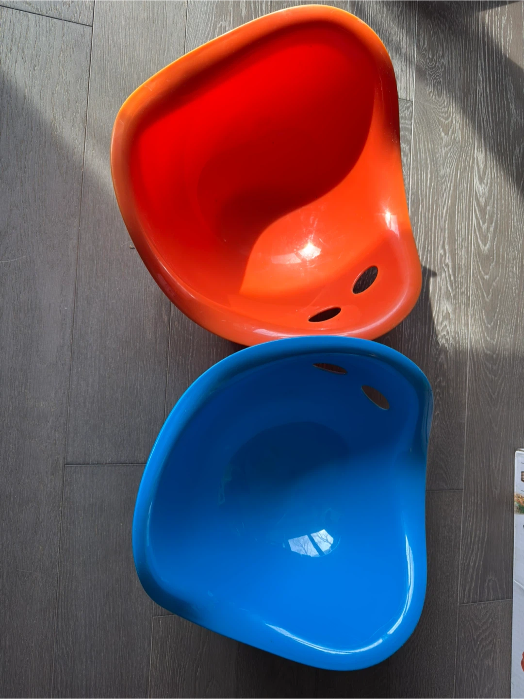 Blue Plastic Wobble Seat / Scoop Chair