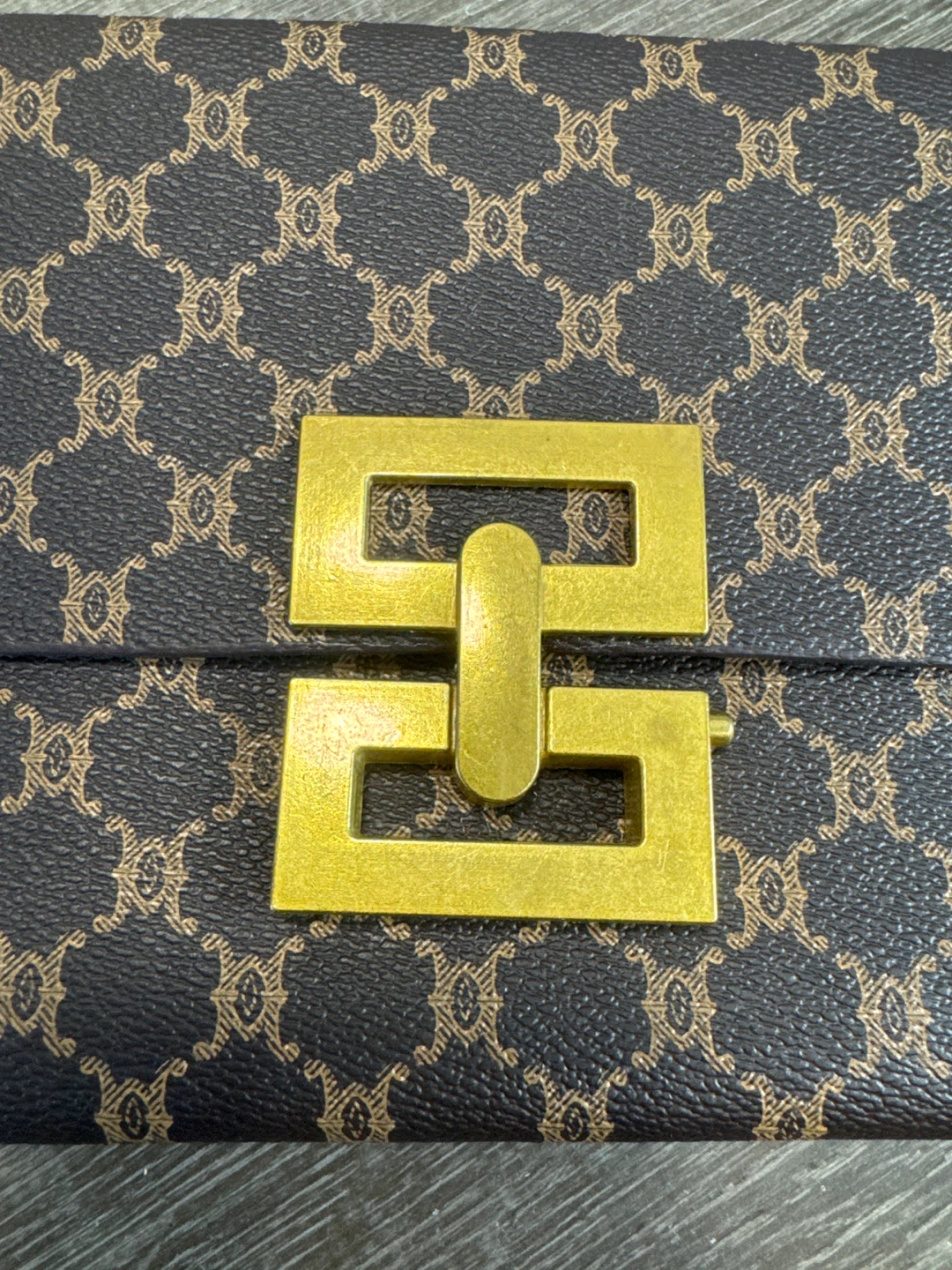 Brown & Gold Patterned Clutch Wallet - photo 3