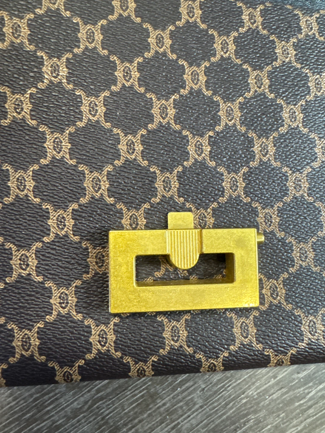 Brown & Gold Patterned Clutch Wallet - photo 5