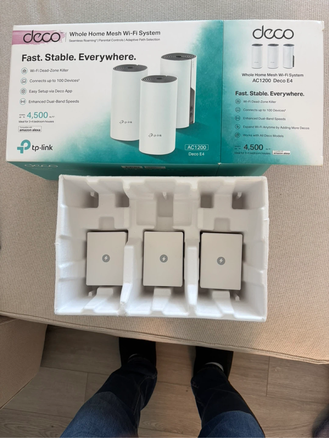 TP-Link Deco E4 AC1200 Whole Home Mesh Wi-Fi System (3-Pack) - photo 2