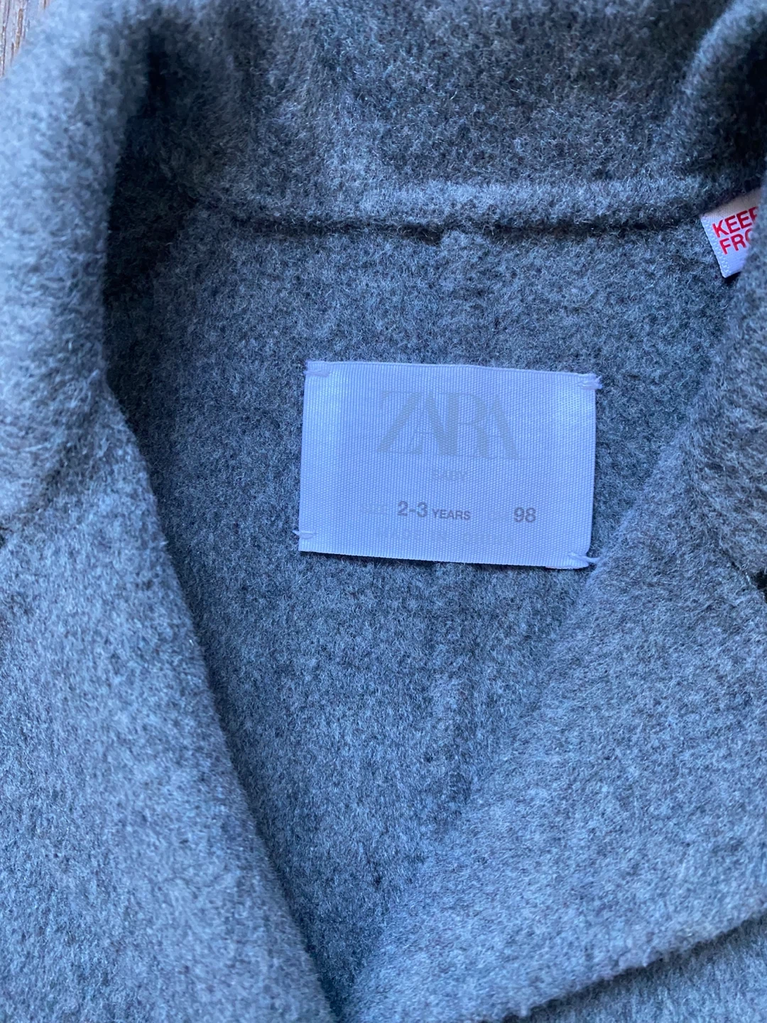 Zara Grey Wool Blend Blazer - Kids Size 2-3 Years - photo 2