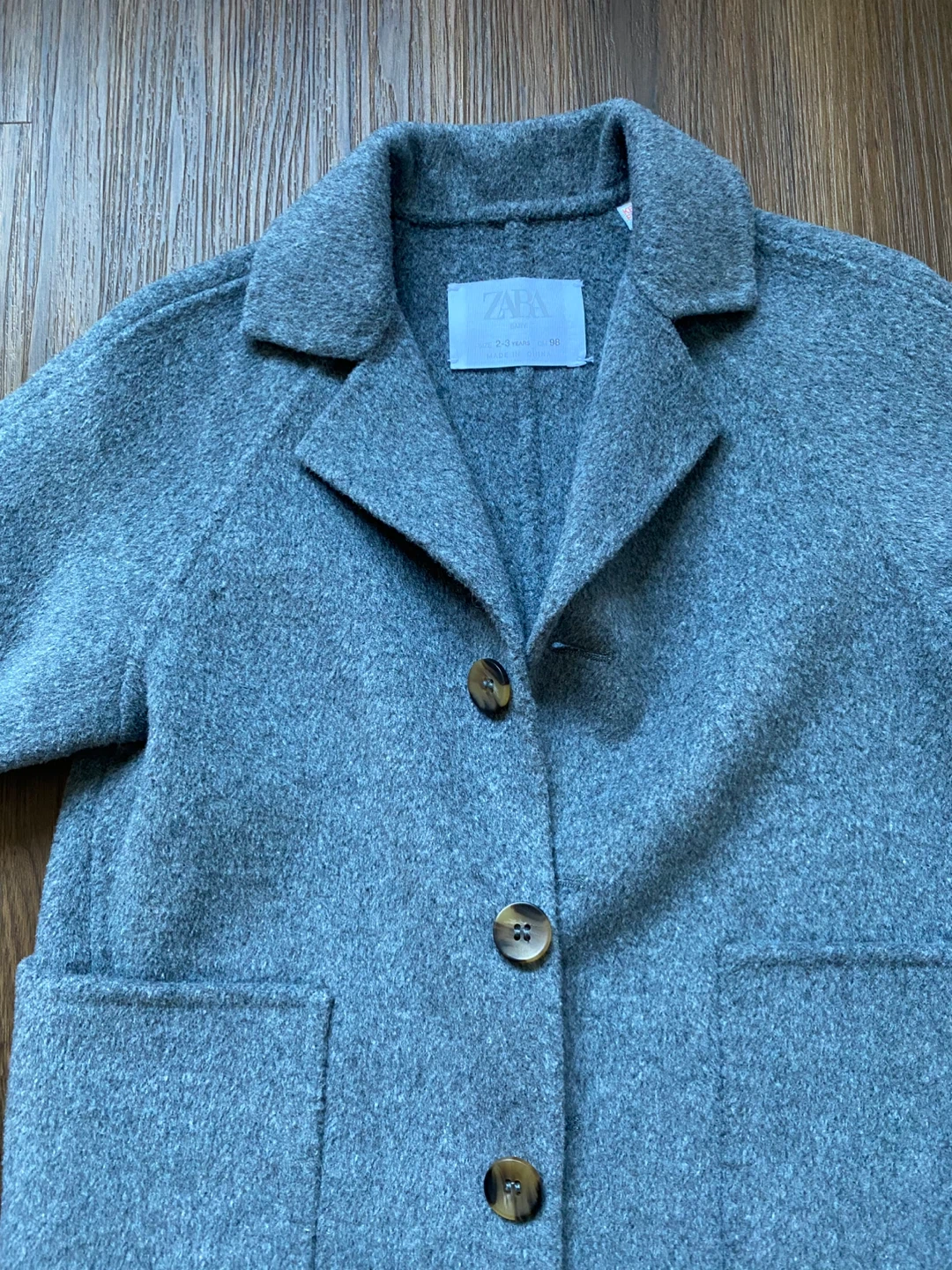 Zara Grey Wool Blend Blazer - Kids Size 2-3 Years - photo 5