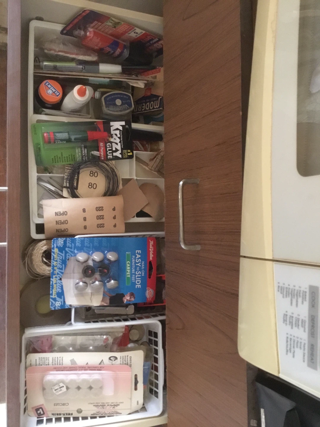 Drawer organizers, small plastic bins, MISC