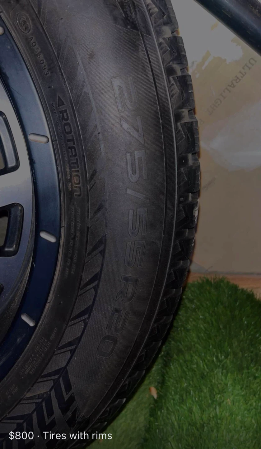 Set of 4 Winter Tires with Rims 275/55R20 - photo 3