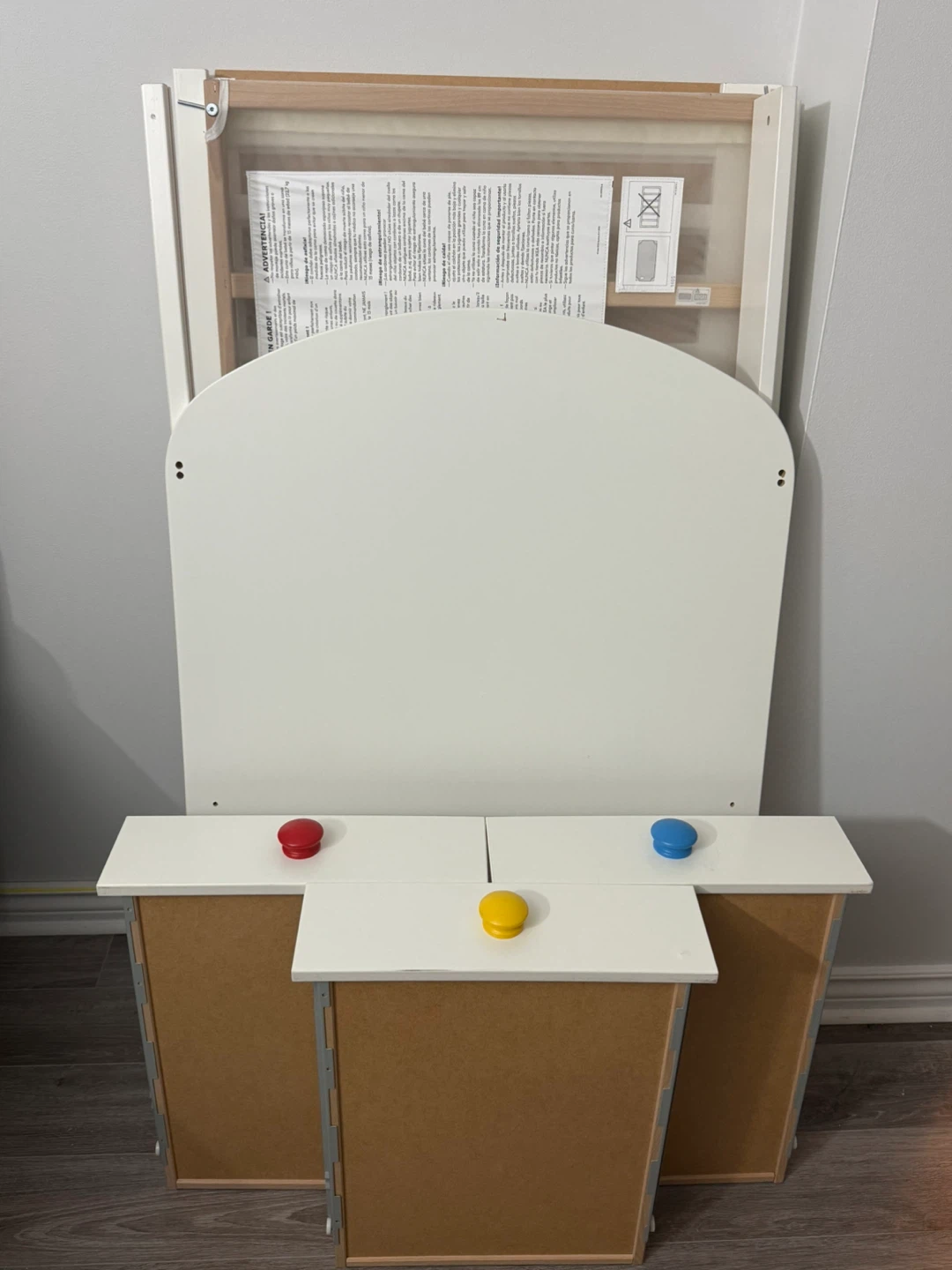 White Baby Crib with Drawer - photo 3