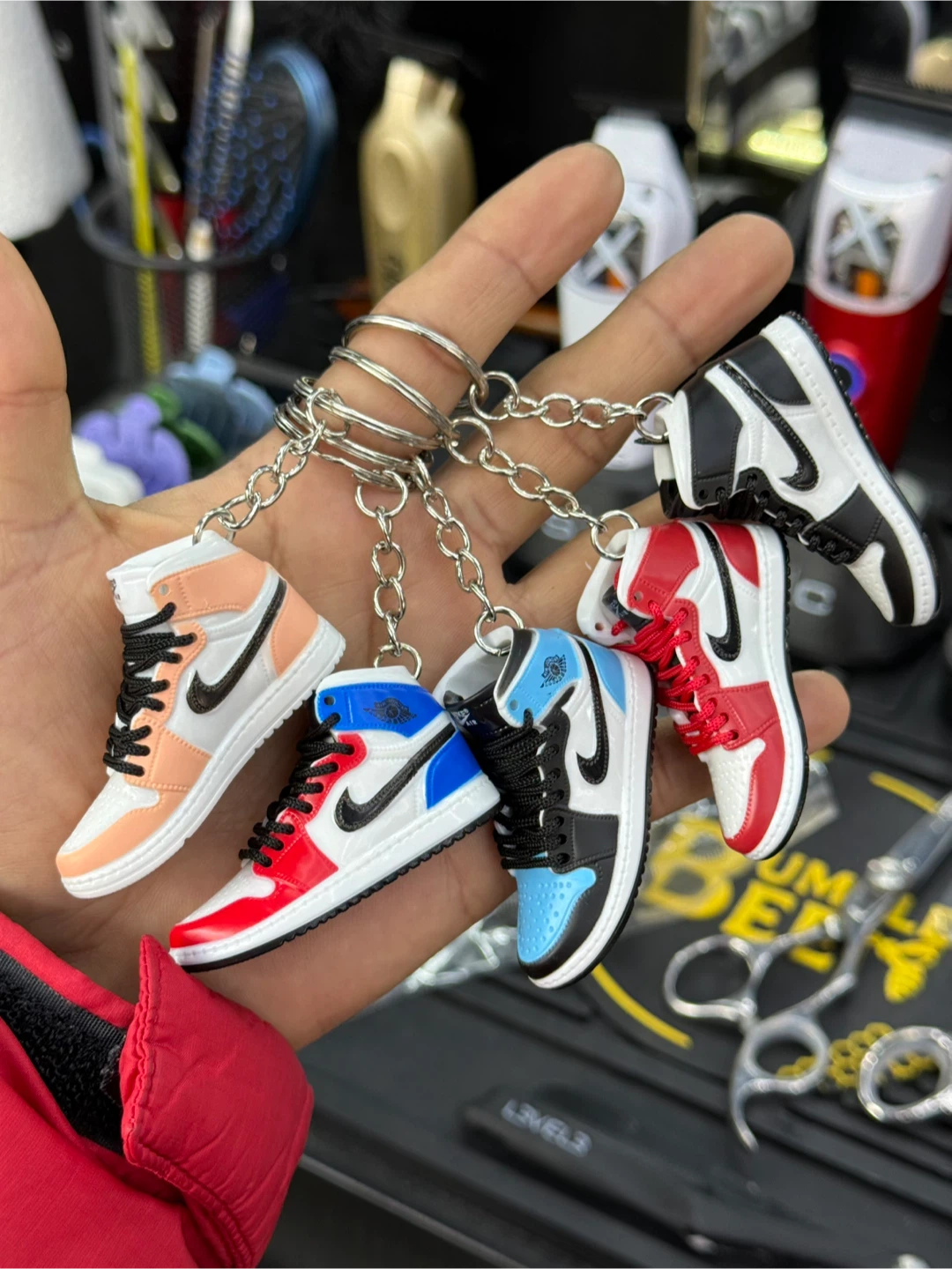Set of 5 Mini Sneaker Keychains