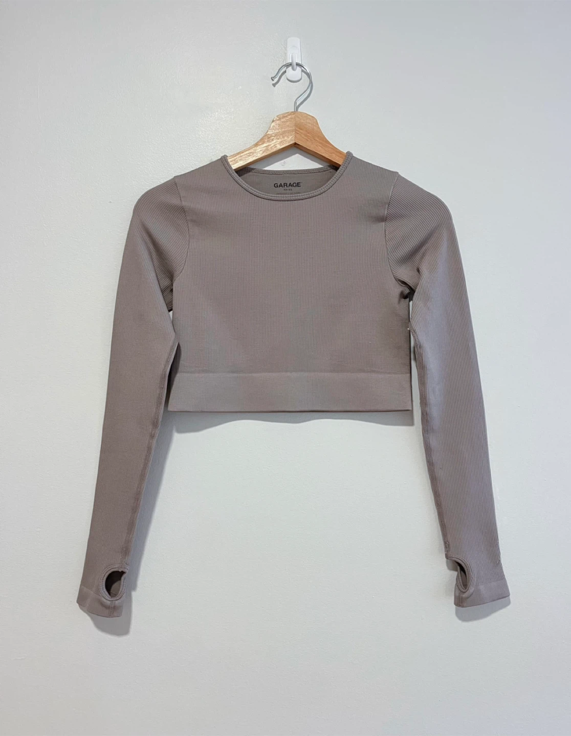 Garage Off-the-Shoulder & Brown Ribbed Tops - photo 3