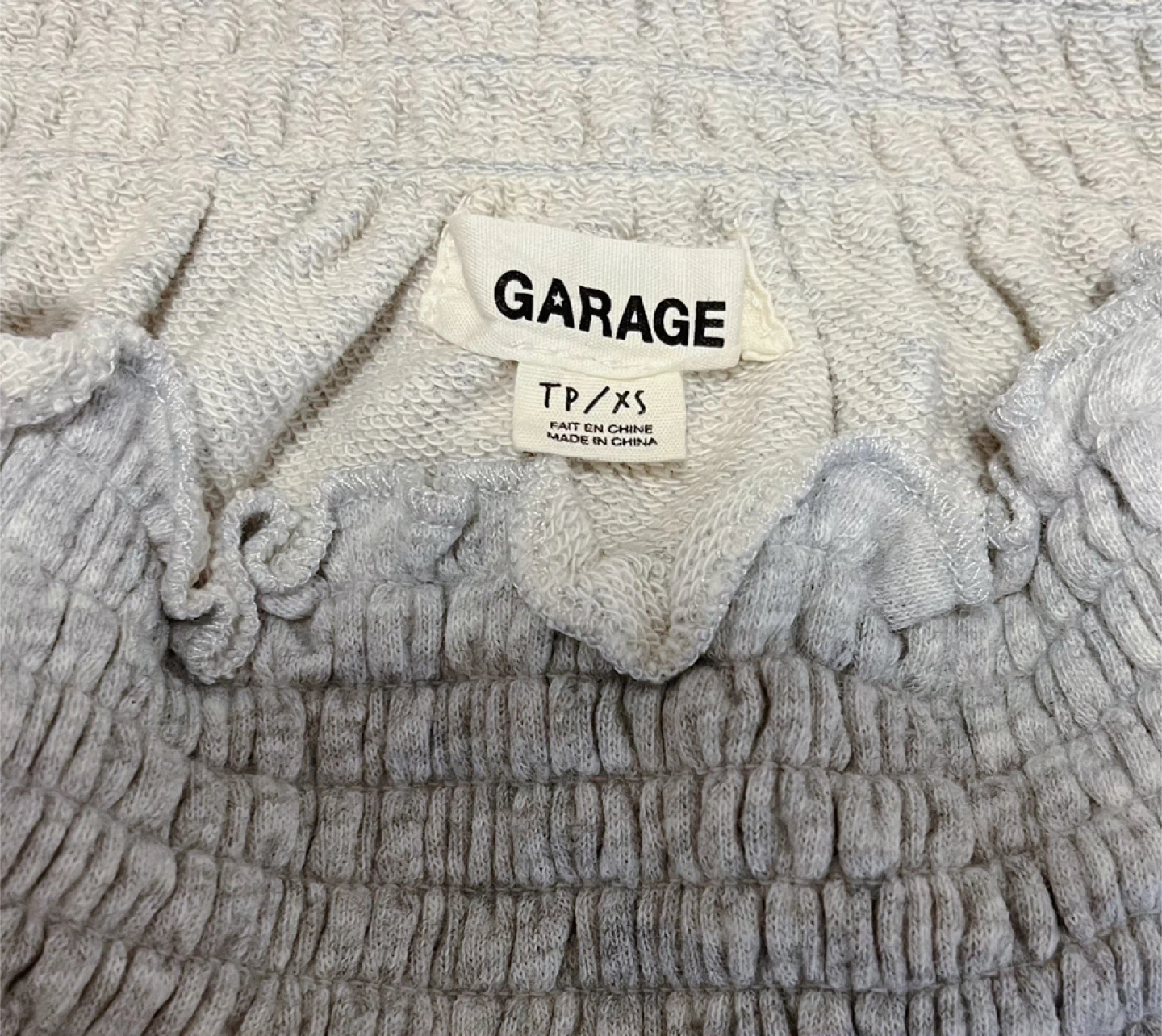 Garage Off-the-Shoulder & Brown Ribbed Tops - photo 4