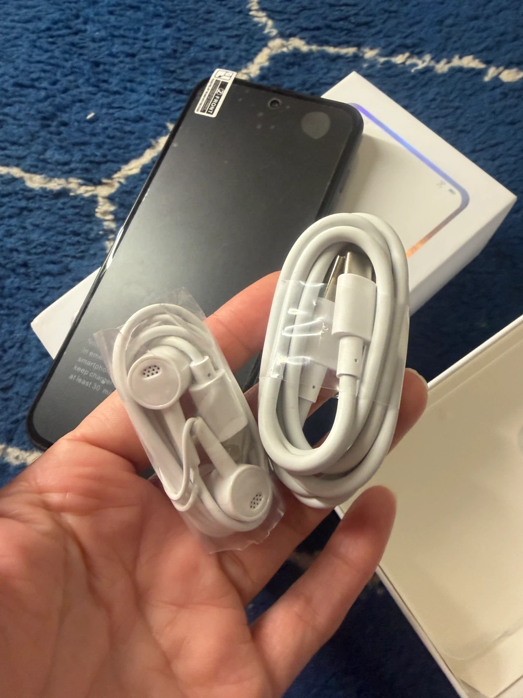 Black Smartphone with Accessories