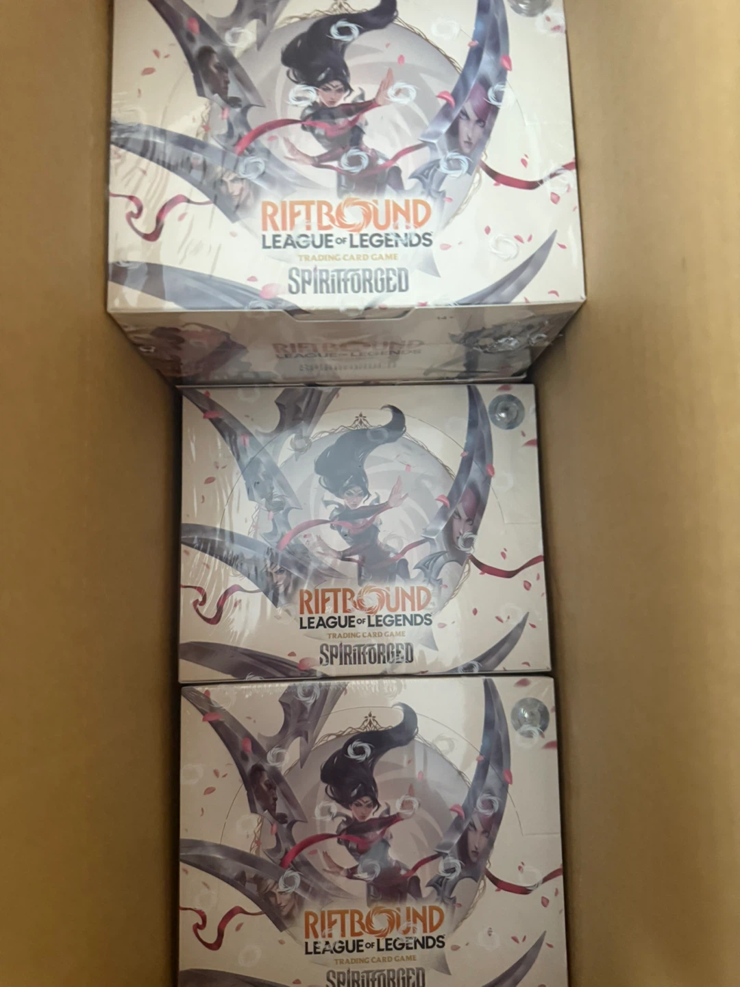 League of Legends Riftbound Spiritforged Trading Card Game Boxes