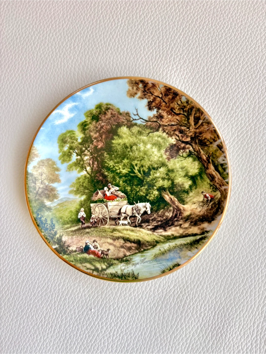 Vintage Decorative Plates Ironstone ware Pastoral Scene